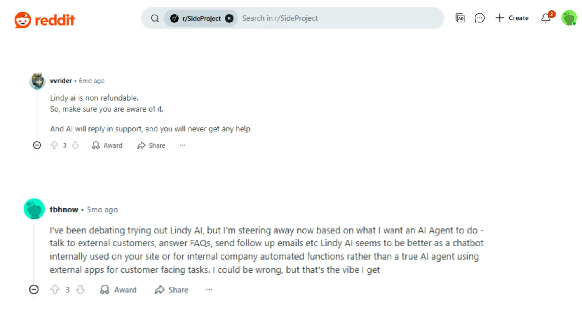 Lindy Reddit Review